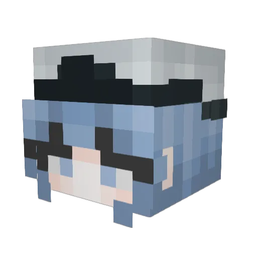 AliskaLisunia Minecraft avatar head, 3D render