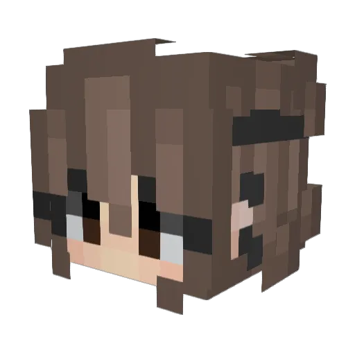 Alismar Minecraft avatar head, 3D render