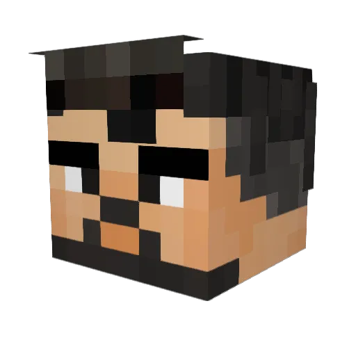 Alisored Minecraft avatar head, 3D render