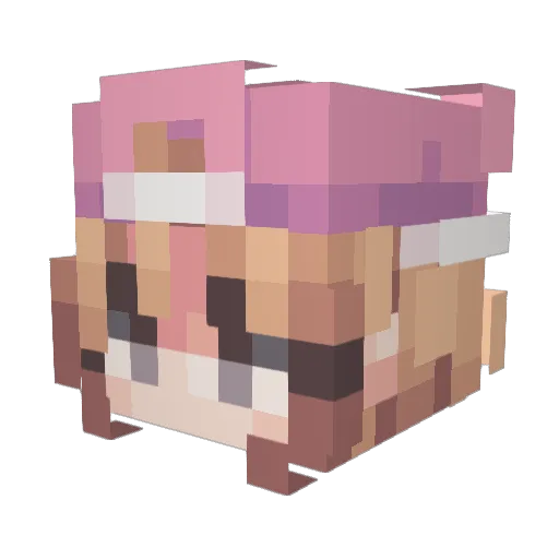 Alissa9908 Minecraft avatar head, 3D render