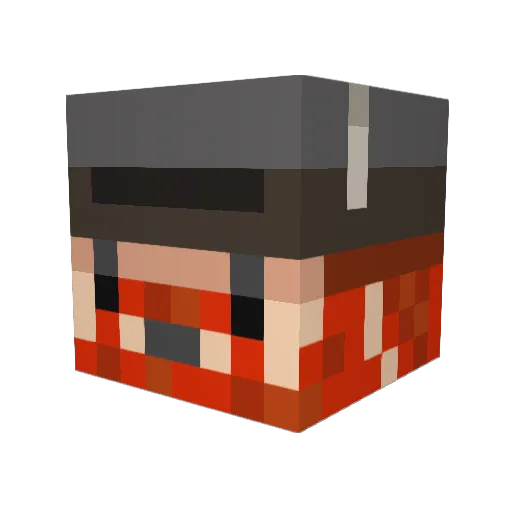 Alister101 Minecraft avatar head, 3D render