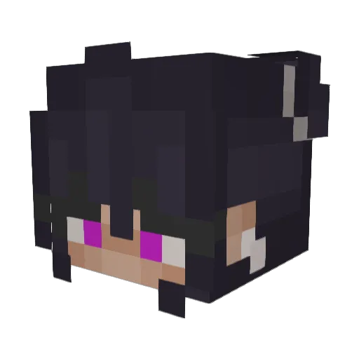 Alistrella Minecraft avatar head, 3D render