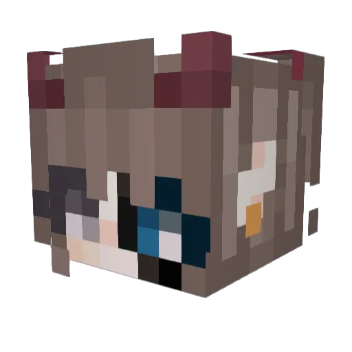 AlitaDePollo_ Minecraft avatar head, 3D render