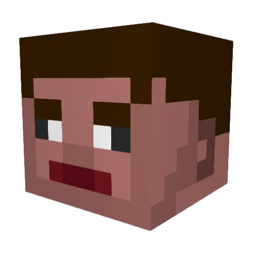 Alithebox Minecraft avatar head, 3D render
