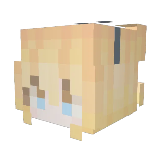 Alitheon Minecraft avatar head, 3D render