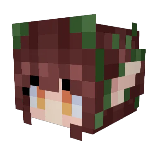 Alithreia Minecraft avatar head, 3D render