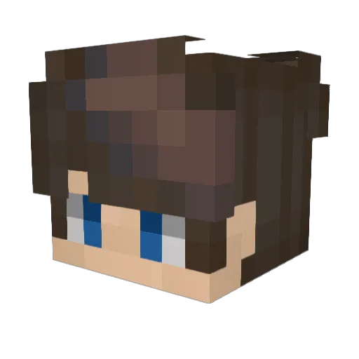 Alive878 Minecraft avatar head, 3D render