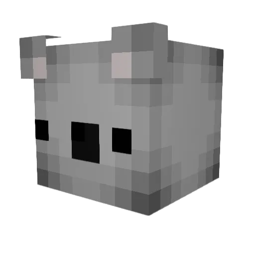 Alive_Rat Minecraft avatar head, 3D render