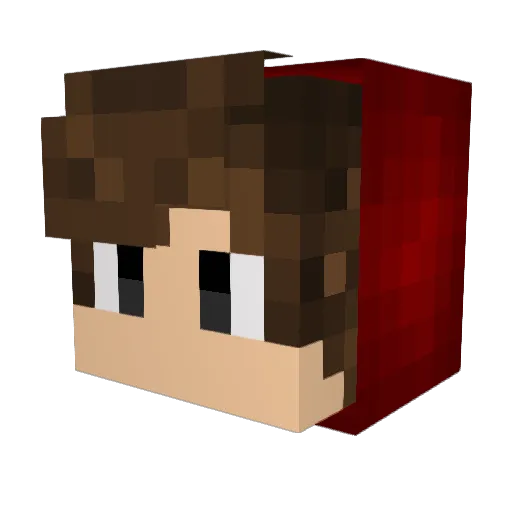 Aliveside Minecraft avatar head, 3D render