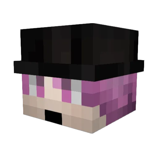 Aliviada Minecraft avatar head, 3D render