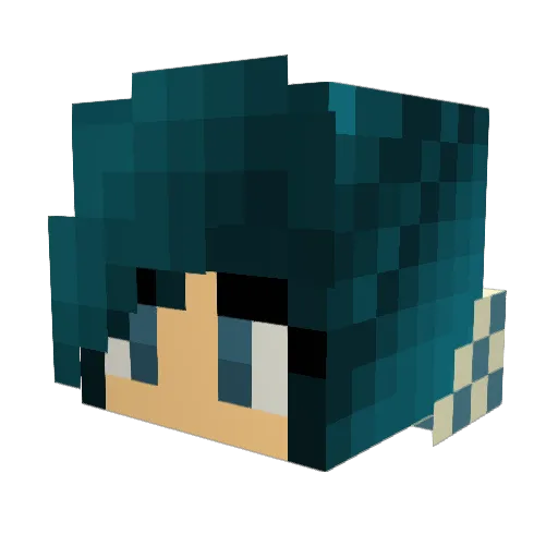 Alivonique Minecraft avatar head, 3D render