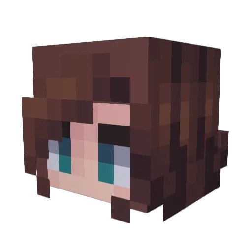 Alix2306 Minecraft avatar head, 3D render