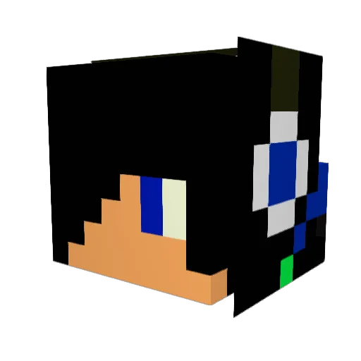 Alixander09 Minecraft avatar head, 3D render