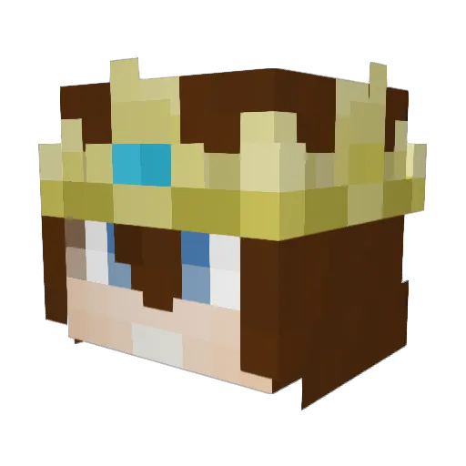 Alixer Minecraft avatar head, 3D render