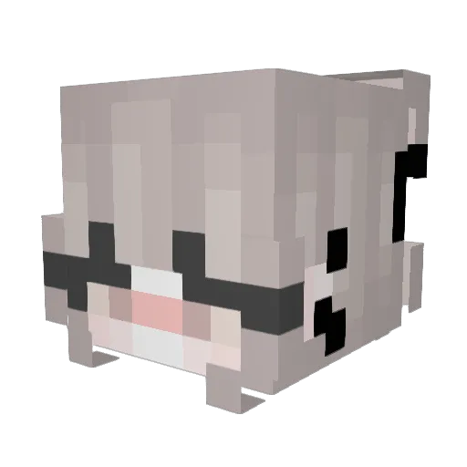 Alixinaterz Minecraft avatar head, 3D render