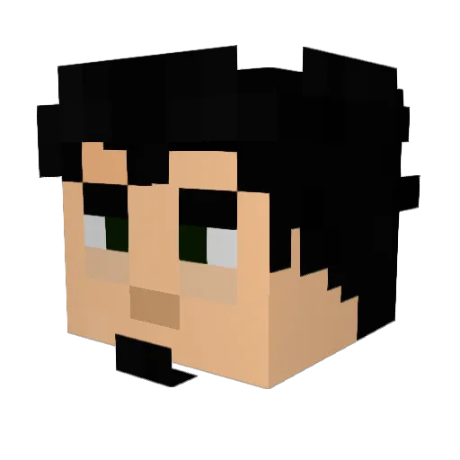 Alixollo Minecraft avatar head, 3D render