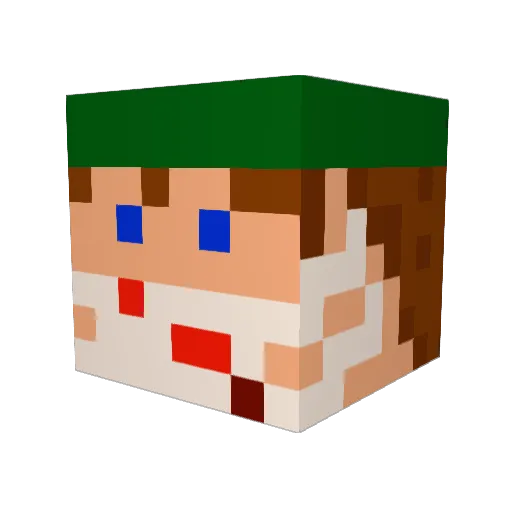 Alixounette Minecraft avatar head, 3D render
