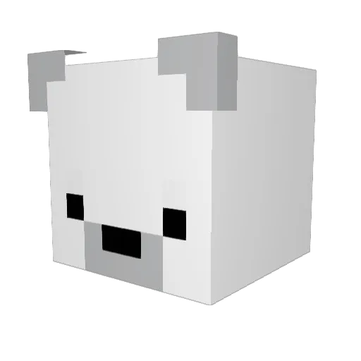 Alixstan Minecraft avatar head, 3D render