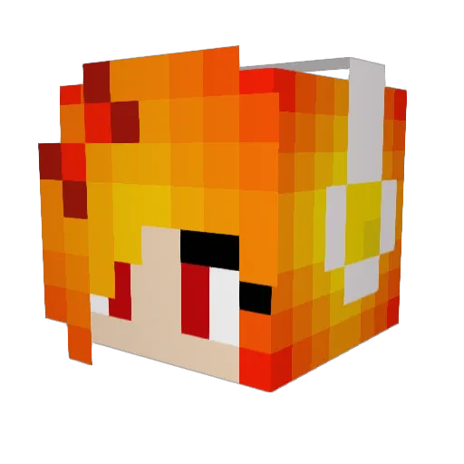 Alixy02 Minecraft avatar head, 3D render