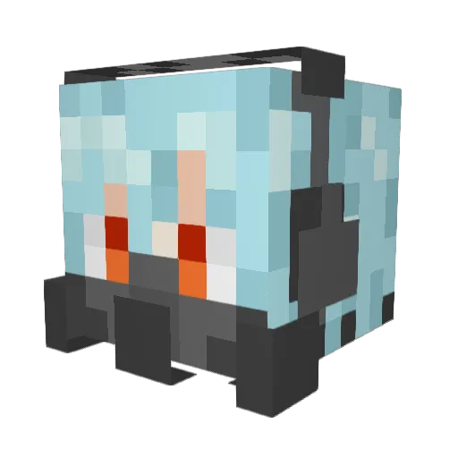 Alizarin_akane Minecraft avatar head, 3D render