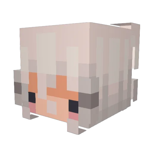 Alizty Minecraft avatar head, 3D render