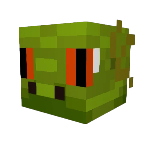 AlkaSeltzer Minecraft avatar head, 3D render