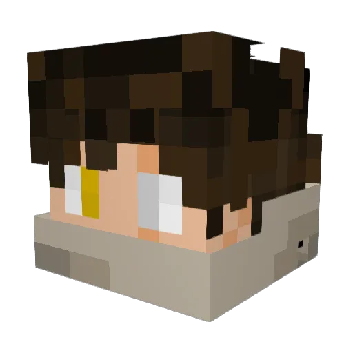 Alkahatab Minecraft avatar head, 3D render