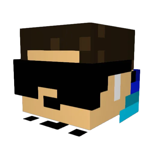 Alkal07 Minecraft avatar head, 3D render