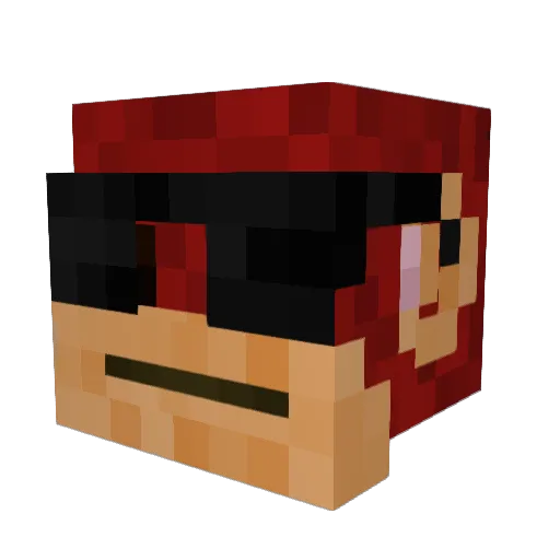 Alkalize Minecraft avatar head, 3D render