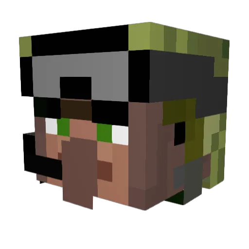 Alkanoid Minecraft avatar head, 3D render