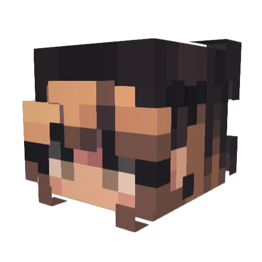 Alkariello Minecraft avatar head, 3D render