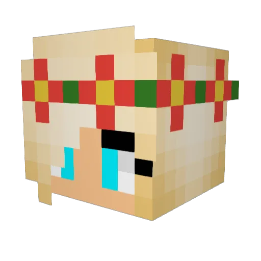 Alkaterine Minecraft avatar head, 3D render