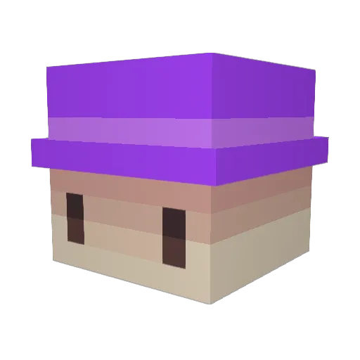 Alkay Minecraft avatar head, 3D render