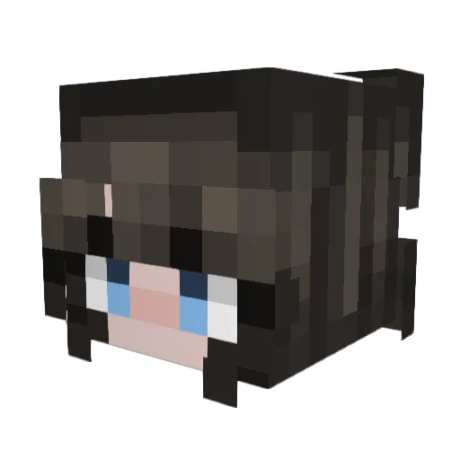 Alkhpoi Minecraft avatar head, 3D render