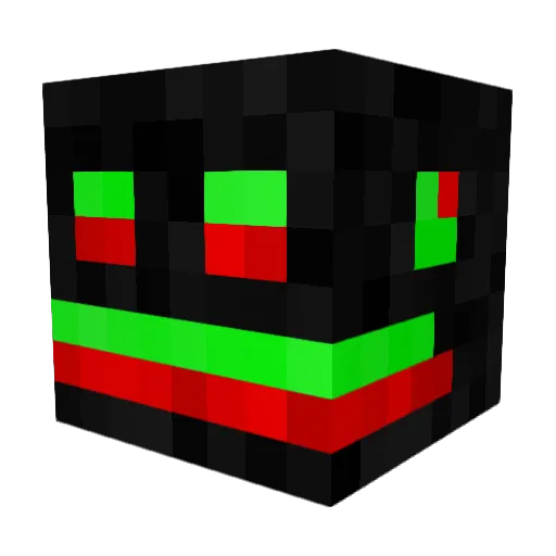 Alkie Minecraft avatar head, 3D render