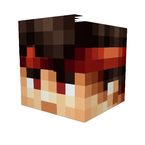 Alkimane Minecraft avatar head, 3D render