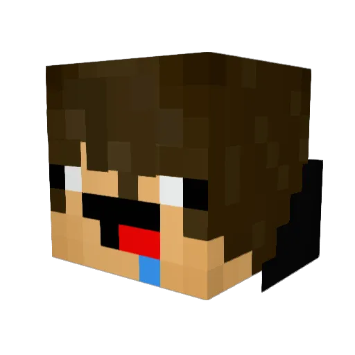 AlkinHacks Minecraft avatar head, 3D render