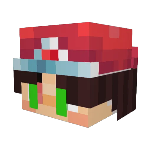 Alkindius Minecraft avatar head, 3D render