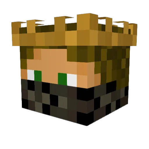 Alkymos Minecraft avatar head, 3D render