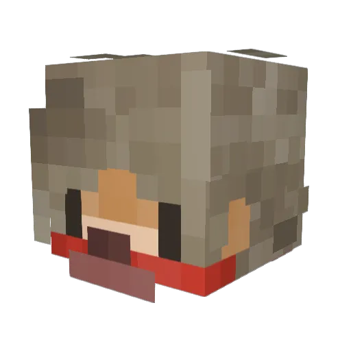 All4ncr4f7_YT Minecraft avatar head, 3D render