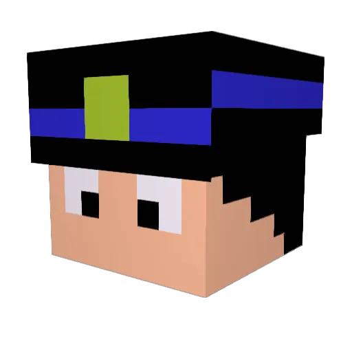 AllAxis Minecraft avatar head, 3D render