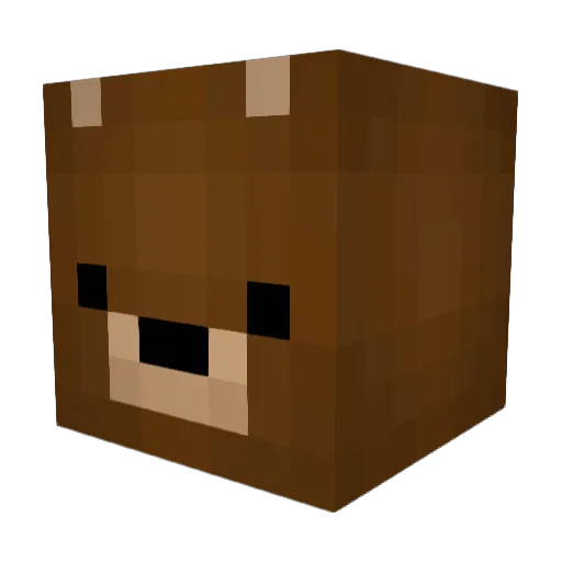 AllBlood Minecraft avatar head, 3D render