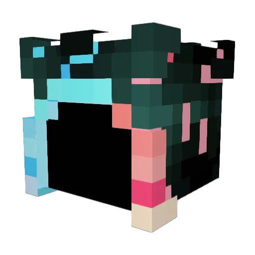 AllDayGrind Minecraft avatar head, 3D render
