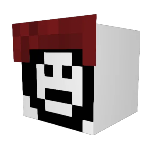 AllDayKid Minecraft avatar head, 3D render