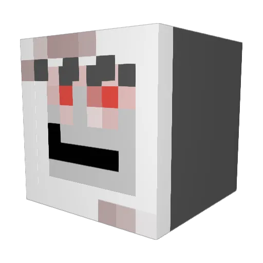 AllDayWarrior Minecraft avatar head, 3D render