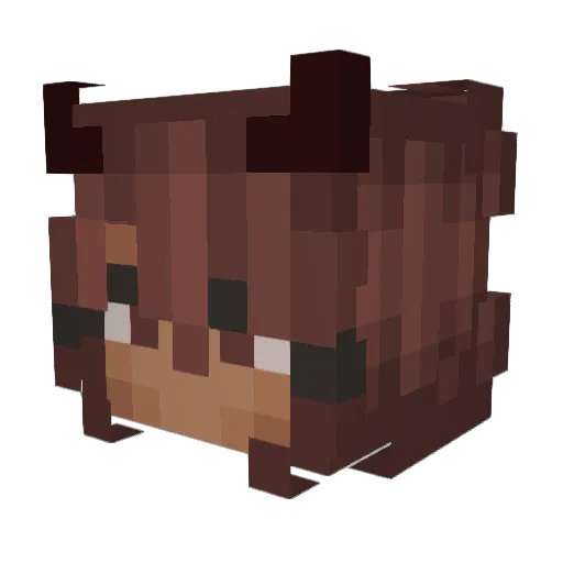 AllDeltaSmelt Minecraft avatar head, 3D render