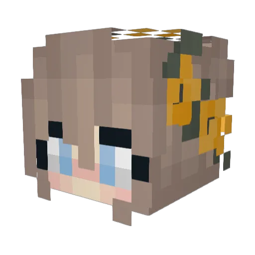 AllGabs Minecraft avatar head, 3D render