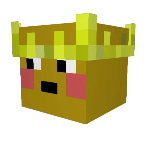 AllInTwo Minecraft avatar head, 3D render