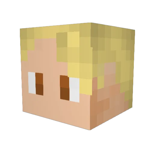 AllMightyGir Minecraft avatar head, 3D render