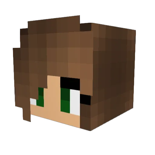 AllSauce Minecraft avatar head, 3D render
